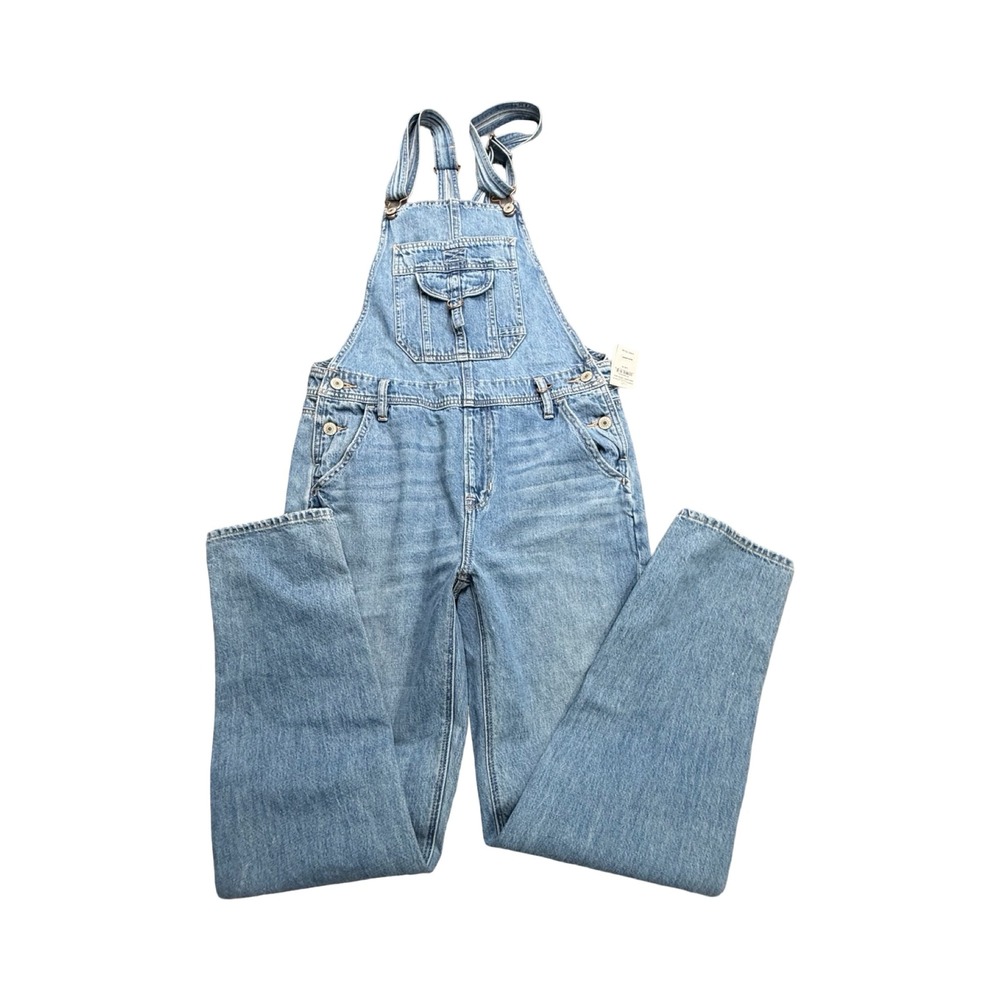 American Eagle Tomgirl Overalls Womens S Light Wash Denim NWT Cottagecore